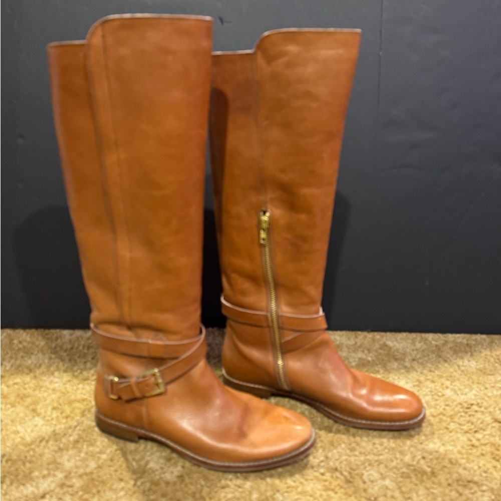 Coach: Elegant Tan Leather Knee-High Boots size 8.5 - Picture 3 of 8
